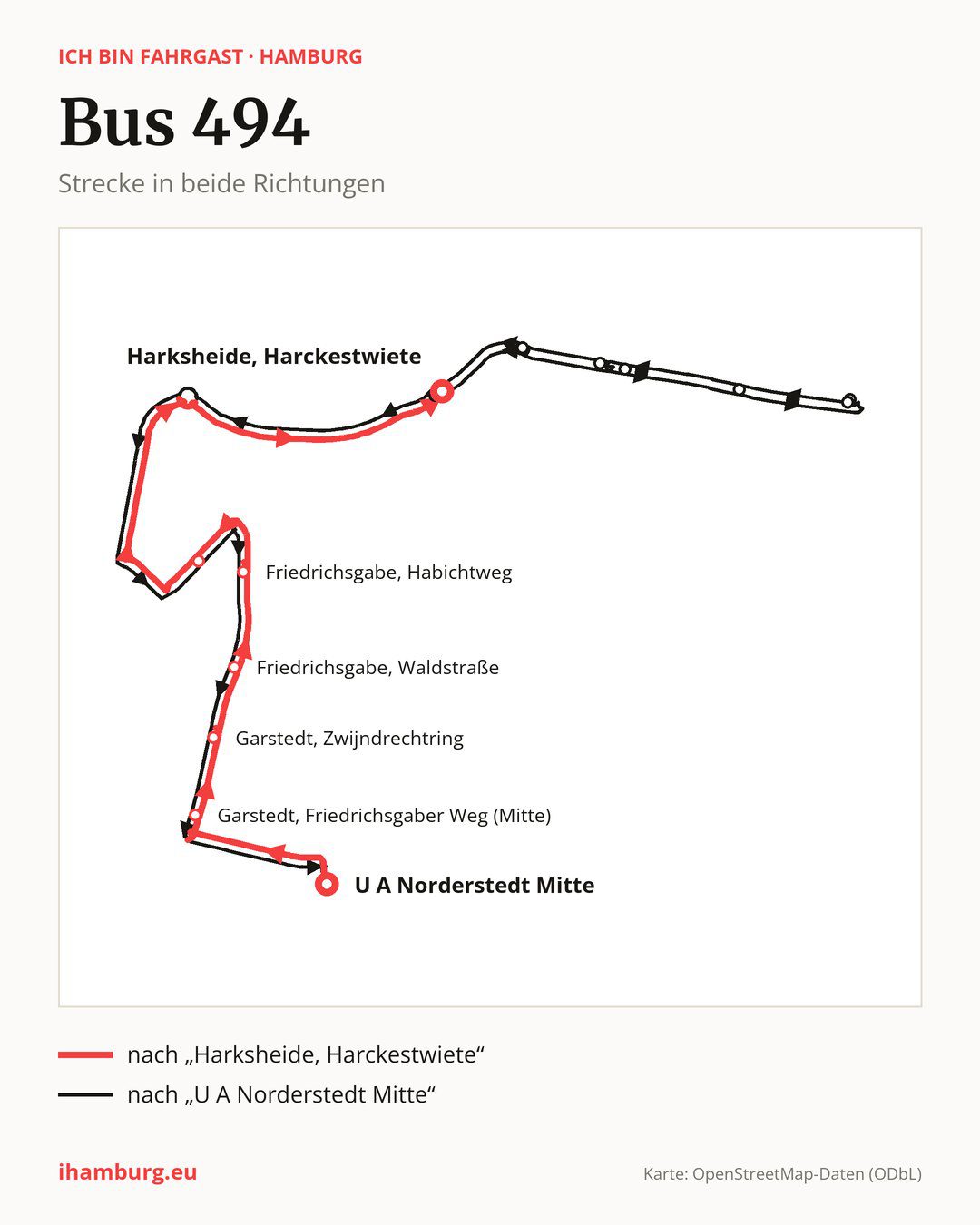 Bus 494 in Hamburg